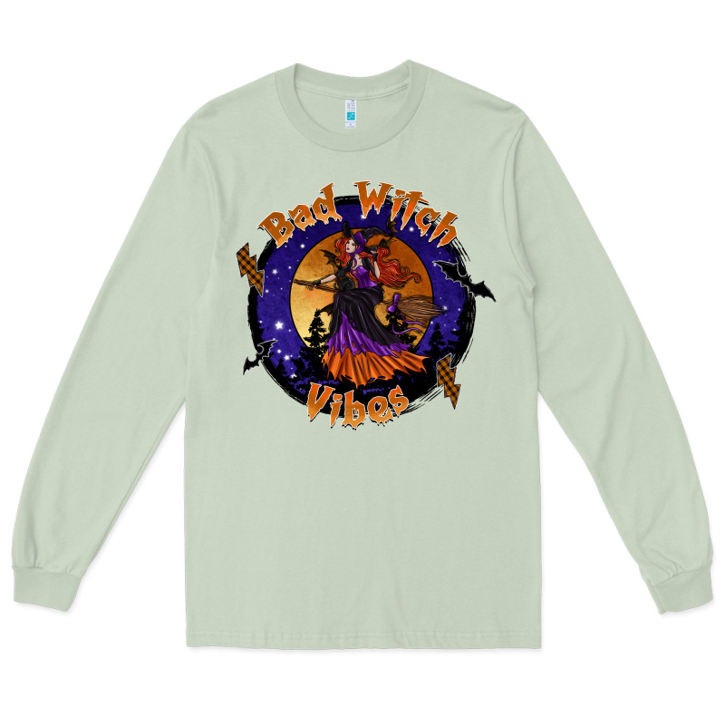 Bad Witch Vibes Long Sleeve Tee by SublimationCraftShop | Teevron