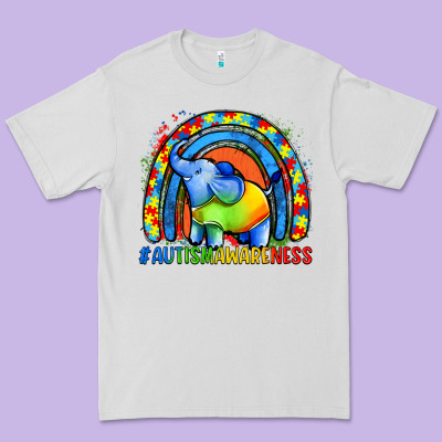 Autism Awareness Autism Elephant Premium Tee Designed By Fadigitalartstudio