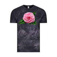 Cloud Black Camellia Flower Vintage Tee - LillyAllenDesigns