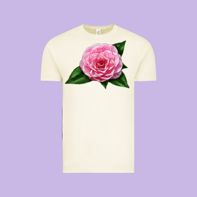 Camellia Flower Vintage Tee Designed By Lillyallendesigns