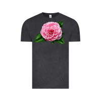 Vintage Black Camellia Flower Vintage Tee - LillyAllenDesigns