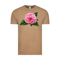 Vintage Coffee Camellia Flower Vintage Tee - LillyAllenDesigns