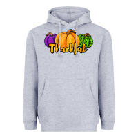 Heather Grey halloween pumpkins thankful Heavyweight Hoodie - Jasminsmagicworld