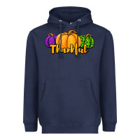Navy halloween pumpkins thankful Heavyweight Hoodie - Jasminsmagicworld