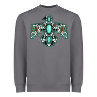 Storm cowhide turquoise thunderbird Heavyweight Sweatshirt - Jasminsmagicworld