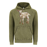 Vintage Olive Baby Saanen Goat Vintage Hoodie - LillyAllenDesigns