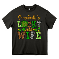 Asphalt St. Patrick's Somebody’s lucky ass wife Heavy Core Tee - OliviaCreatesArt
