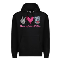 Black Peace Love Pitties Premium Hoodie - Jasminsmagicworld