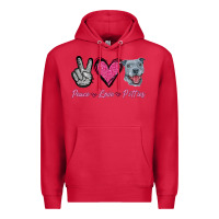 Cardinal Peace Love Pitties Premium Hoodie - Jasminsmagicworld