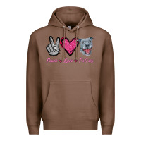 Chestnut Peace Love Pitties Premium Hoodie - Jasminsmagicworld