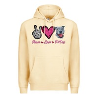 Pina Colada Peace Love Pitties Premium Hoodie - Jasminsmagicworld