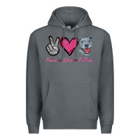 Rock Peace Love Pitties Premium Hoodie - Jasminsmagicworld