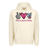 Sandshell Peace Love Pitties Premium Hoodie - Jasminsmagicworld
