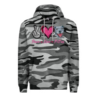 Slate Camo Peace Love Pitties Premium Hoodie - Jasminsmagicworld