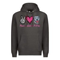Smoke Peace Love Pitties Premium Hoodie - Jasminsmagicworld