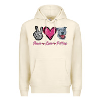 Tofu Peace Love Pitties Premium Hoodie - Jasminsmagicworld