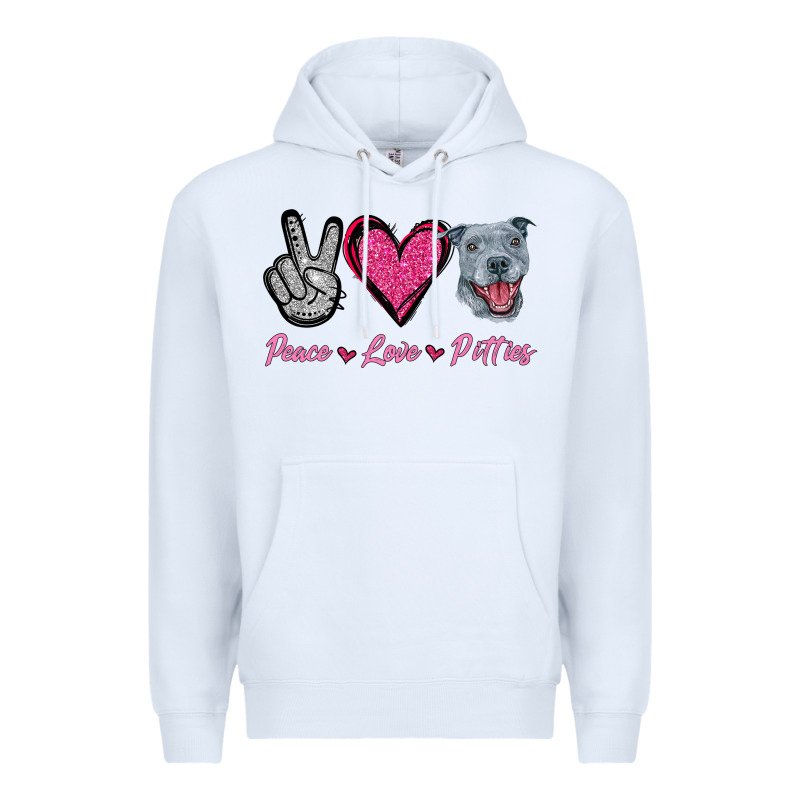 Peace Love Pitties Premium Hoodie by Jasminsmagicworld | Teevron