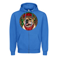 True Royal Christmas English Bulldog Zipper Hoodie - RanaPortraitStore