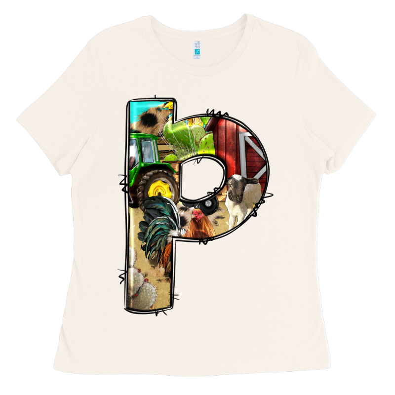 Farm Life Alphabet Lowercase Letters P Ladies Tee by BundleAndBundleShop | Teevron