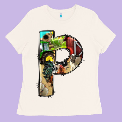 Farm Life Alphabet Lowercase Letters P Ladies Tee Designed By Bundleandbundleshop