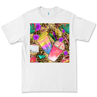 White school girl coffee cup with leopard seamless pattern bbs Premium Tee - BundleAndBundleShop