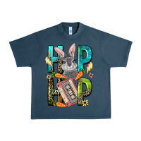 Midnight Navy Western hip hop Bunny Easter Day Urban Heavy Tee - LillyAllenDesigns