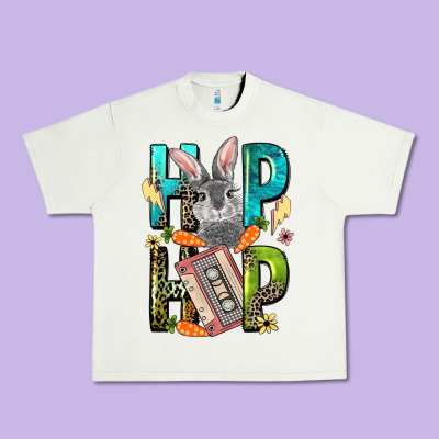 Western Hip Hop Bunny Easter Day Urban Heavy Tee Designed By Lillyallendesigns