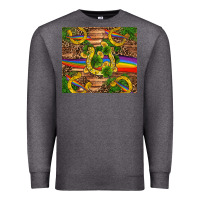 Charcoal Heather st patricks day horseshoe shamrock rainbow gold Premium Sweatshirt - RanaPortraitStore