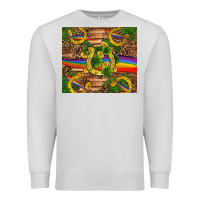 Dove Grey st patricks day horseshoe shamrock rainbow gold Premium Sweatshirt - RanaPortraitStore
