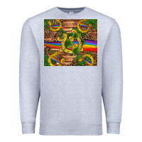 Heather Grey st patricks day horseshoe shamrock rainbow gold Premium Sweatshirt - RanaPortraitStore