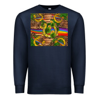 Navy st patricks day horseshoe shamrock rainbow gold Premium Sweatshirt - RanaPortraitStore