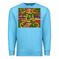 Ocean Blue st patricks day horseshoe shamrock rainbow gold Premium Sweatshirt - RanaPortraitStore