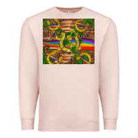 Pale Pink st patricks day horseshoe shamrock rainbow gold Premium Sweatshirt - RanaPortraitStore
