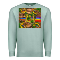 Seafoam st patricks day horseshoe shamrock rainbow gold Premium Sweatshirt - RanaPortraitStore