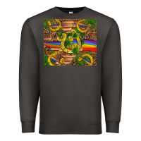 Smoke st patricks day horseshoe shamrock rainbow gold Premium Sweatshirt - RanaPortraitStore