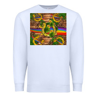 White st patricks day horseshoe shamrock rainbow gold Premium Sweatshirt - RanaPortraitStore
