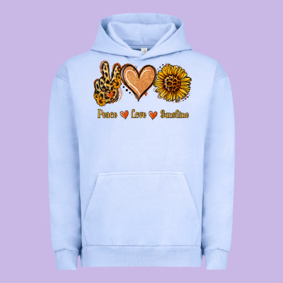 Peace Love Sunshine Urban Hoodie Designed By Jasminsmagicworld