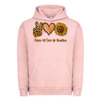 Pigment Salmon Peace Love Sunshine Urban Hoodie - Jasminsmagicworld