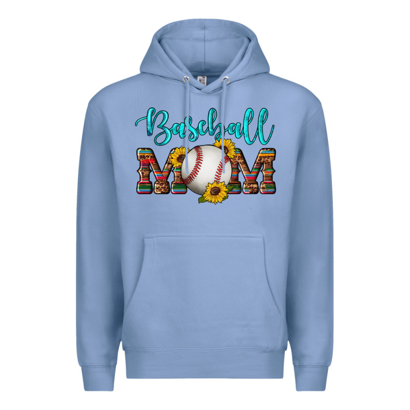 Western Leopard Serape Wooden Sunflowers  Turquoise Glitter Mom Baseba Premium Hoodie by Artiststas | Teevron