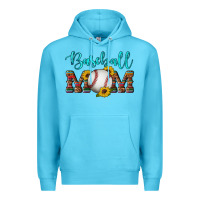 Ocean Blue western leopard serape wooden sunflowers  turquoise glitter mom baseba Premium Hoodie - Artiststas