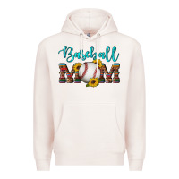 Pale Pink western leopard serape wooden sunflowers  turquoise glitter mom baseba Premium Hoodie - Artiststas