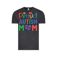 Vintage Black Proud Autism Mom Vintage Tee - CowhideDigitalArt