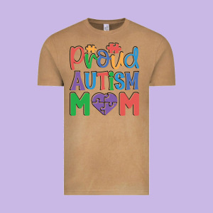 Proud Autism Mom Vintage Tee Designed By Cowhidedigitalart