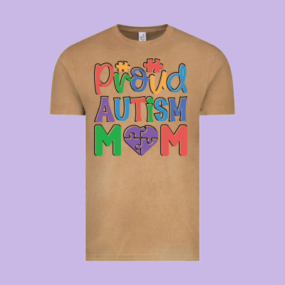 Proud Autism Mom Vintage Tee Designed By Cowhidedigitalart