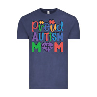 Vintage Denim Proud Autism Mom Vintage Tee - CowhideDigitalArt