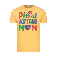 Vintage Mustard Proud Autism Mom Vintage Tee - CowhideDigitalArt