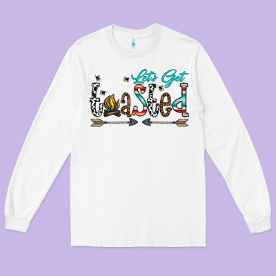 Let's Get Toasted Long Sleeve Tee Designed By Cowhidedigitalart