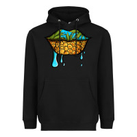 Black summer vibes pineapple lips Heavyweight Hoodie - Jasminsmagicworld