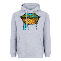 Heather Grey summer vibes pineapple lips Heavyweight Hoodie - Jasminsmagicworld