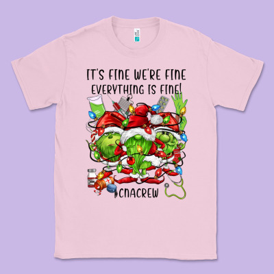 Its Fine Were Fine Everything Is Fine Cnacrew Classic Tee Designed By Fadigitalartstudio